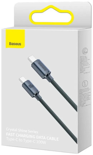 Купить Кабель Baseus Crystal Shine (CAJY000601) USB-C/USB-C 100W 1.2m (Black) 1208768
